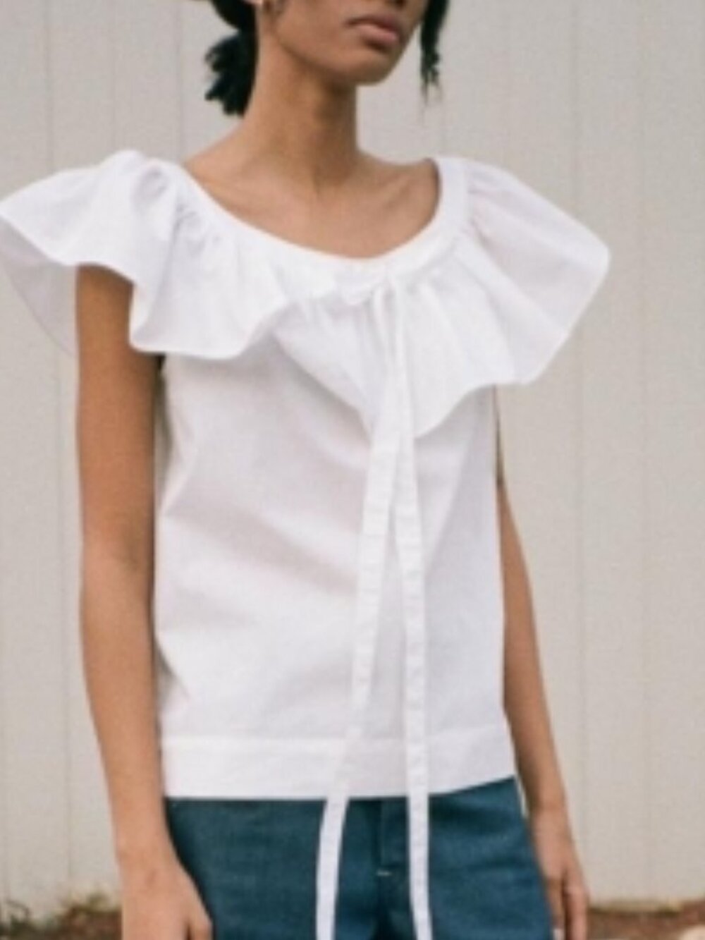 Horses Atelier White ruffle top